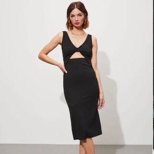 VICI Black Cutout Midi Dress